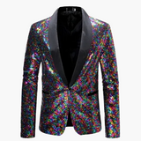 Herren Elegantes Pailletten Sakko – Stilvoller Party- und Bühnenblazer im zeitgemäßen Design