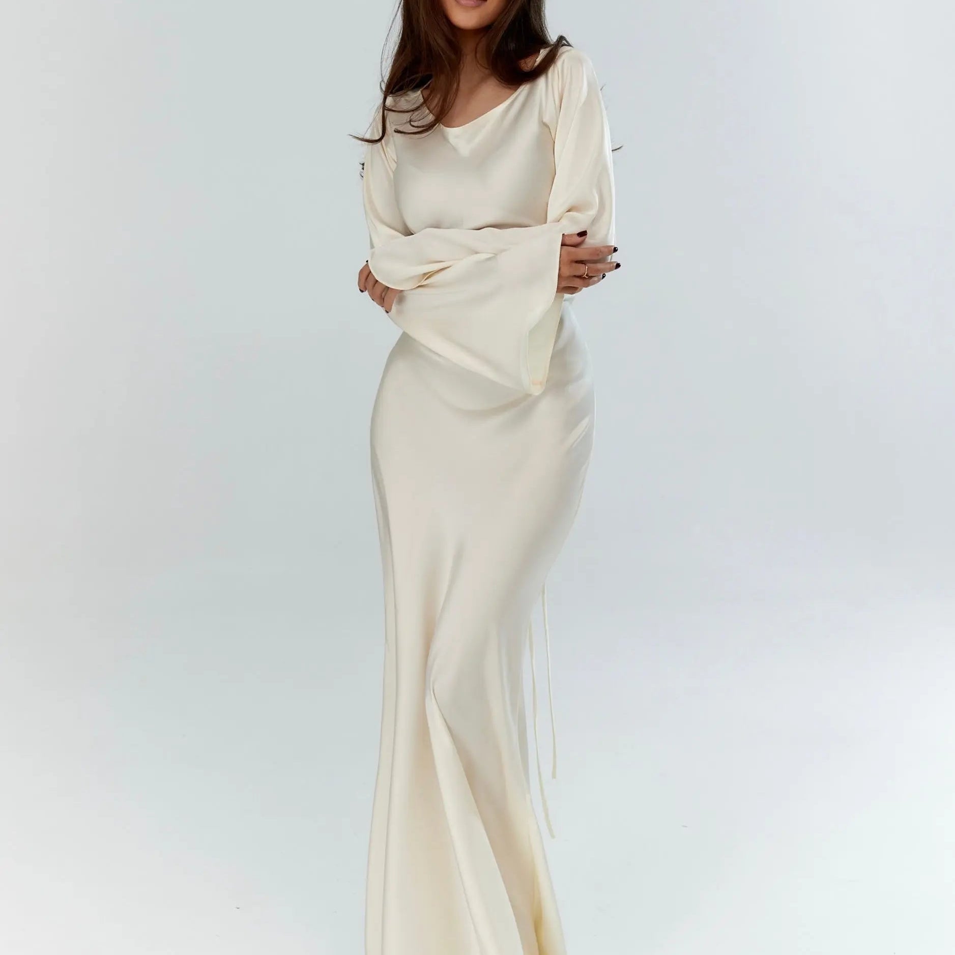 Sophie | Langärmliges Maxikleid – Fließender Schnitt für Eleganz und Komfort
