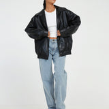 Sophia | Oversized PU-Lederjacke Damen – Modischer Look, Hochwertiges Kunstleder