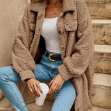 Halie | Bequeme Teddy-Jacke mit Knopfleiste & Brusttaschen