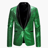 Herren Elegantes Pailletten Sakko – Stilvoller Party- und Bühnenblazer im zeitgemäßen Design