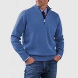 Hermann | Eleganter Herrenpullover mit Halbreißverschluss