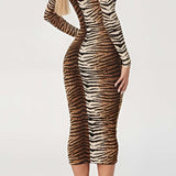 Leona – Midikleid mit Leopardenmuster