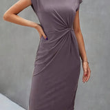 Elegantes – Drapiertes Midikleid