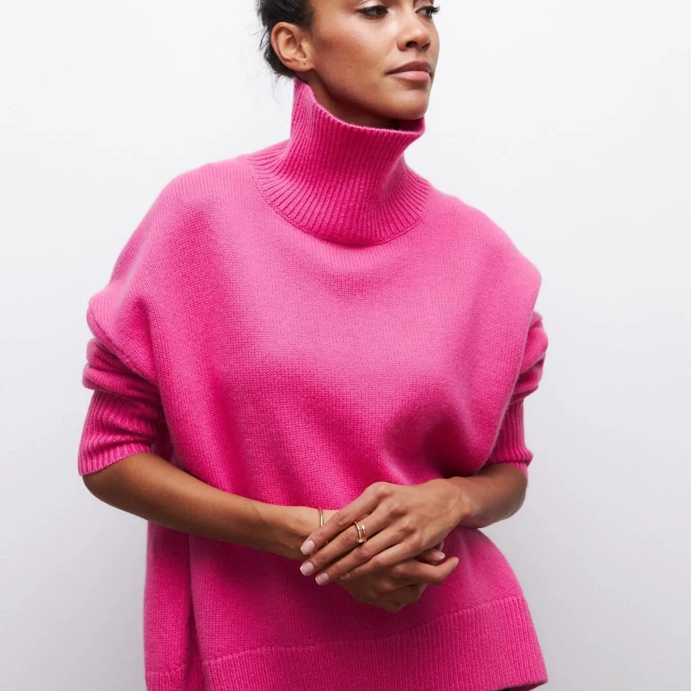 Xandra | Gestrickter Pullover Mit Langem Hals