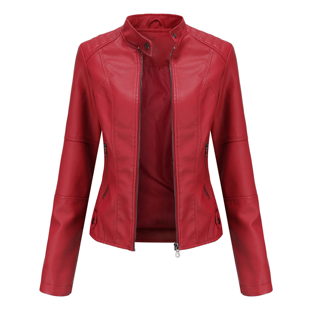 Individuell Gefertigte Lederjacke Mit Strukturierter Silhouette Und Stil