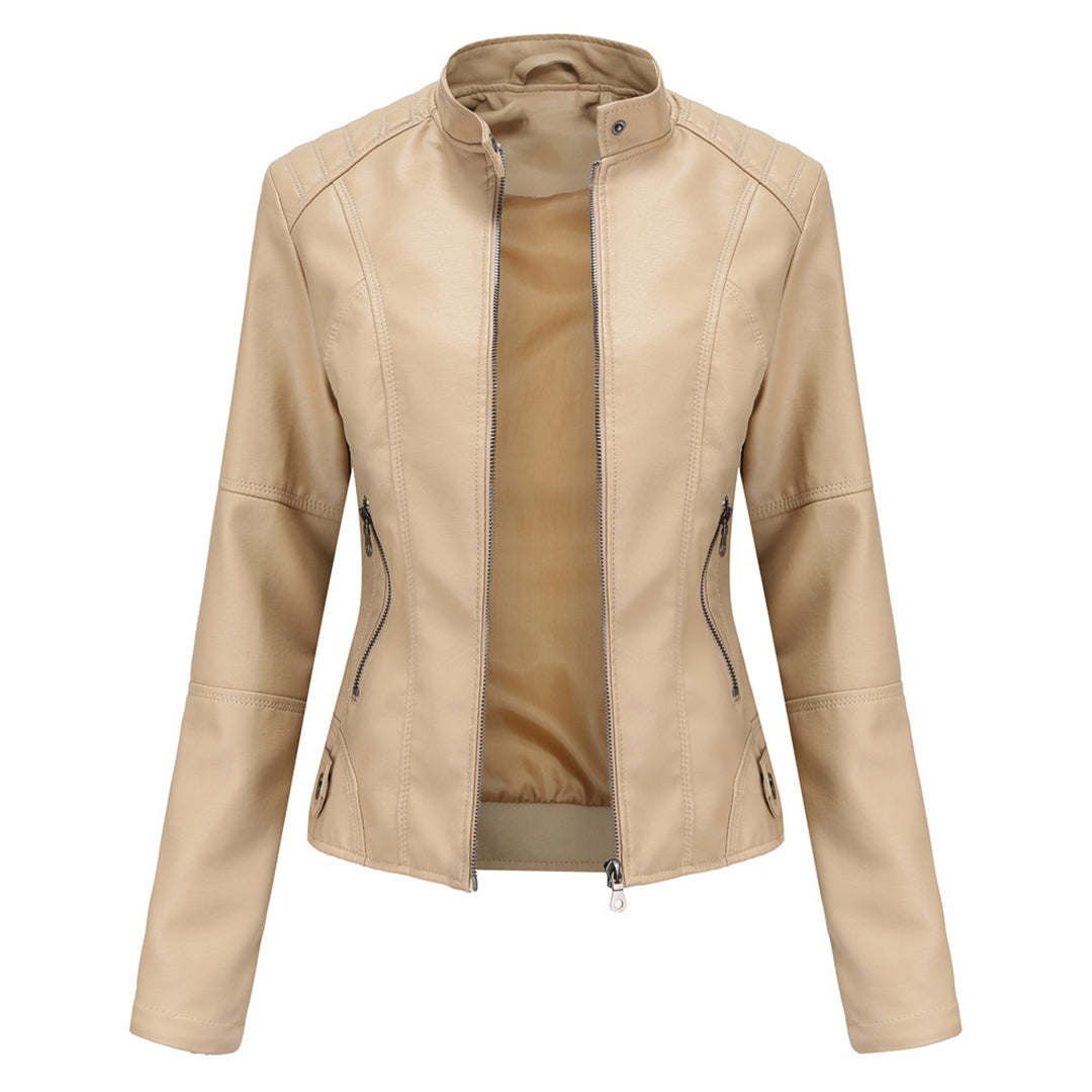 Individuell Gefertigte Lederjacke Mit Strukturierter Silhouette Und Stil