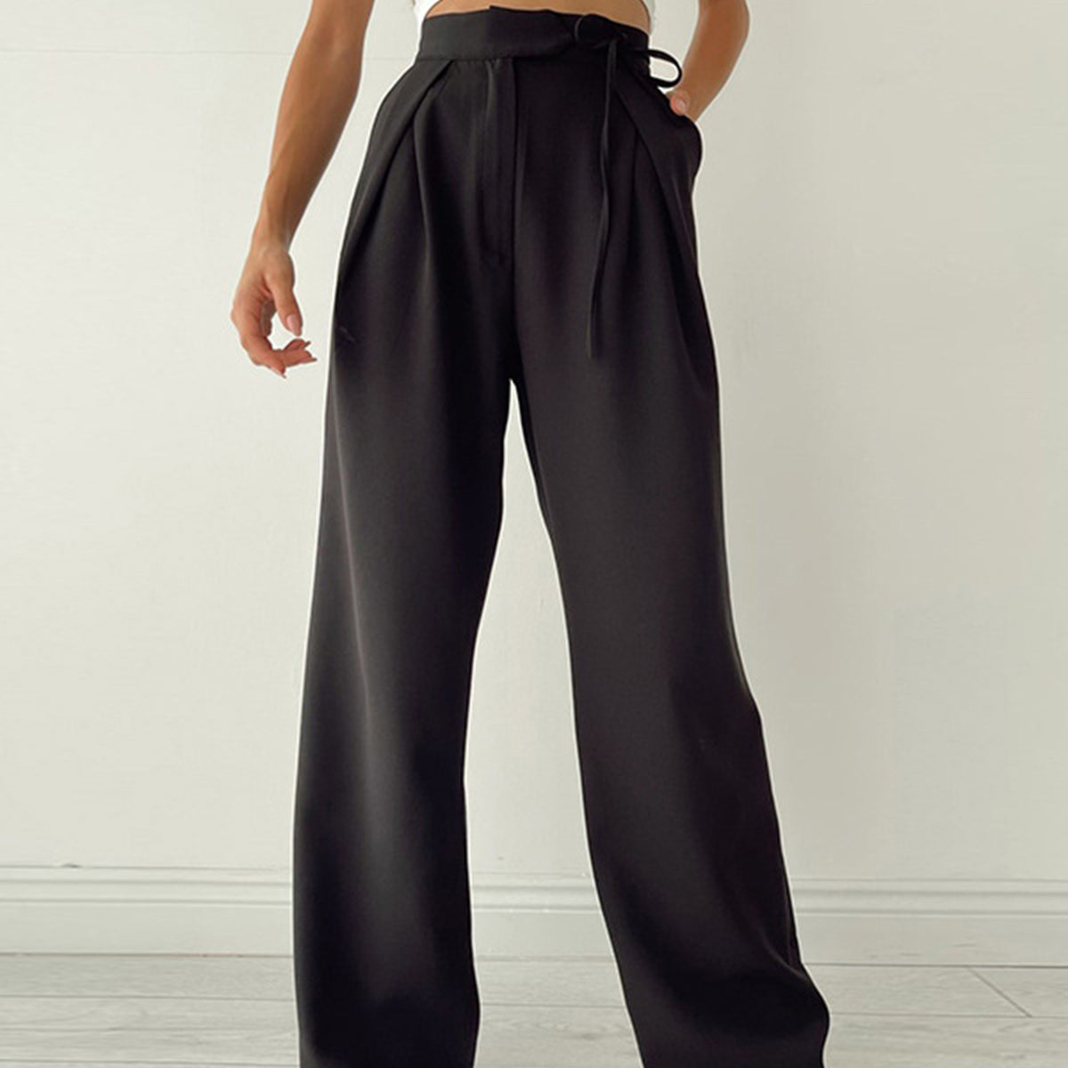 CRYSTA | Elegante Damen High-Waist Palazzo-Hose