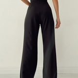 CRYSTA | Elegante Damen High-Waist Palazzo-Hose