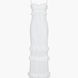 Hanna – Spitzen-Midikleid in Weiß