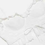 Hanna – Spitzen-Midikleid in Weiß