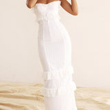 Hanna – Spitzen-Midikleid in Weiß
