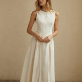 Viktoria - Ärmelloses Plissee Kleid