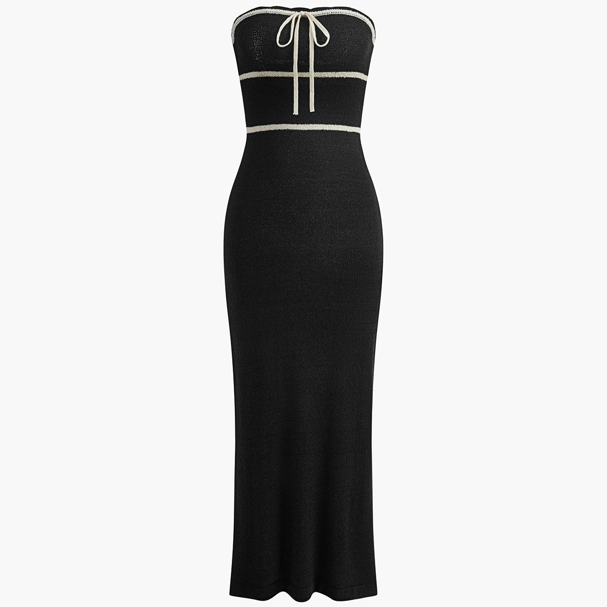 Amelie – Schulterfreies Bouclé-Kleid