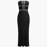 Amelie – Schulterfreies Bouclé-Kleid