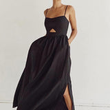 Benedikta - Leinen Maxikleid