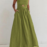 Benedikta - Leinen Maxikleid