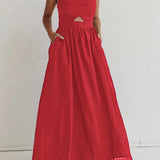 Benedikta - Leinen Maxikleid