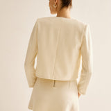 Anja – Cropped-Jacke Off-White