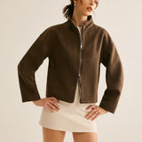 Lia – Kurze braune Jacke