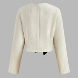 Silke - Weißer Tweed Blazer