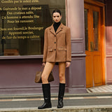 Silke – Brauner Wildlederblazer Damen