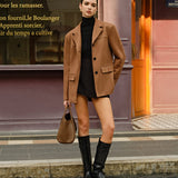 Silke – Brauner Wildlederblazer Damen