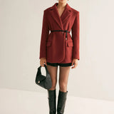 Clee – Blazer aus Wollmischung mit Gürtel
