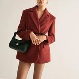 Clee – Blazer aus Wollmischung mit Gürtel