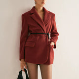 Clee – Blazer aus Wollmischung mit Gürtel