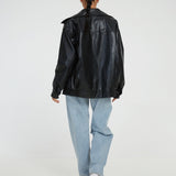 Clara – Oversized Damen Kunstlederjacke