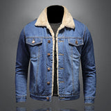 Klassische - Herren-Sherpa-Jeansjacke