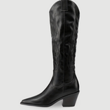 Betty | Moderner Cowboystiefel aus schwarzem Leder