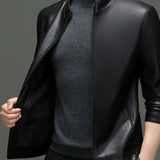 Minimalistische - Herren Lederjacke