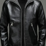 Herrenwear – Lederjacke Fleece