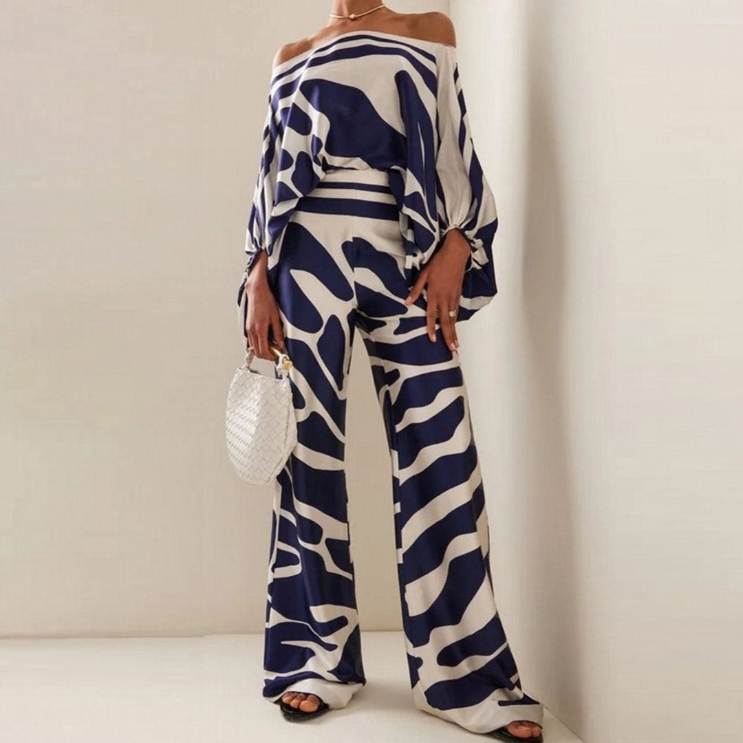 Abstrakter - Damen Jumpsuit mit weitem Bein
