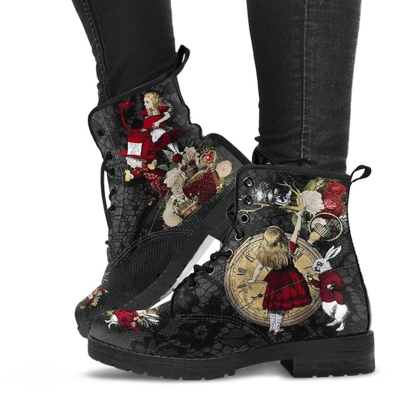 Blumenschädel Winterstiefel
