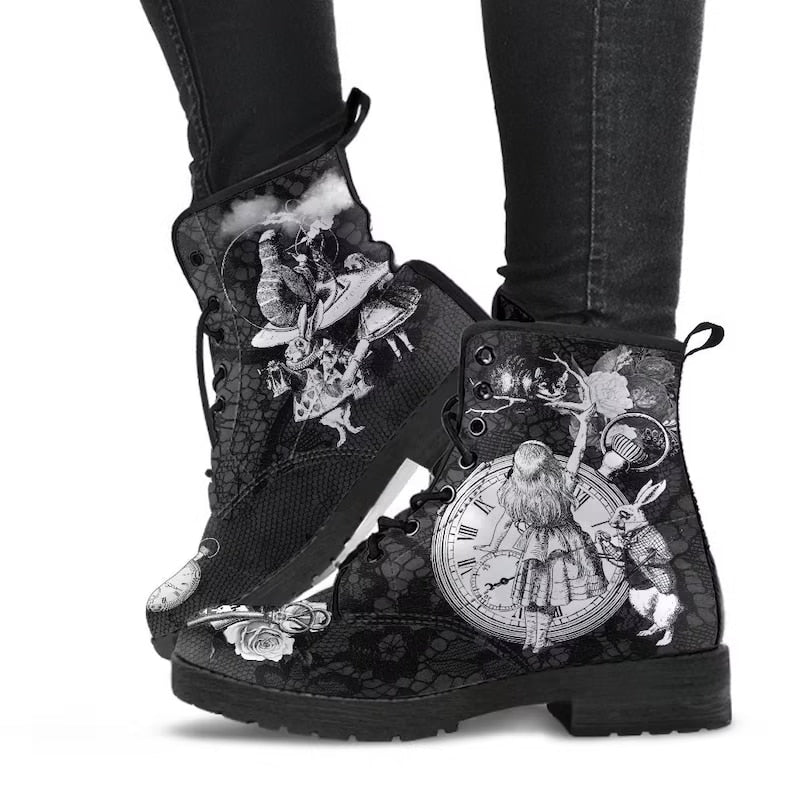 Blumenschädel Winterstiefel
