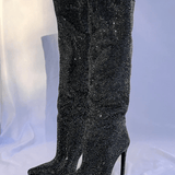 Chloé | Luxuriöse Overknee-Stiefel mit Strassdetails