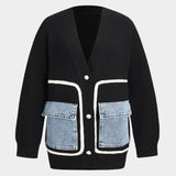 Ella – Strickjacke mit Denim