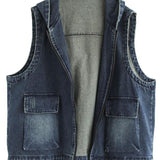 UrbanEdge – Jeansweste mit Kapuze