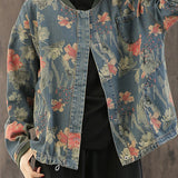Florista – Damen Jeansjacke Blumen