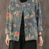 Florista – Damen Jeansjacke Blumen