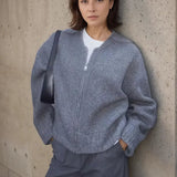 Mia | Strickjacke mit Langarm und Reißverschluss