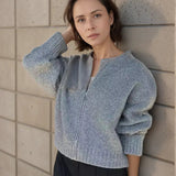 Mia | Strickjacke mit Langarm und Reißverschluss