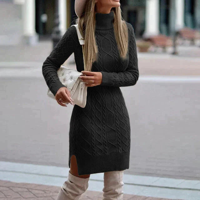 Elegant knitted dress winter