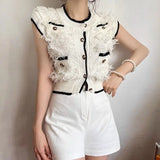 ModernStyle – Ärmelloses Tweed-Top