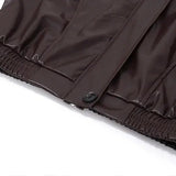 Gercy – Übergroße Kunstlederjacke