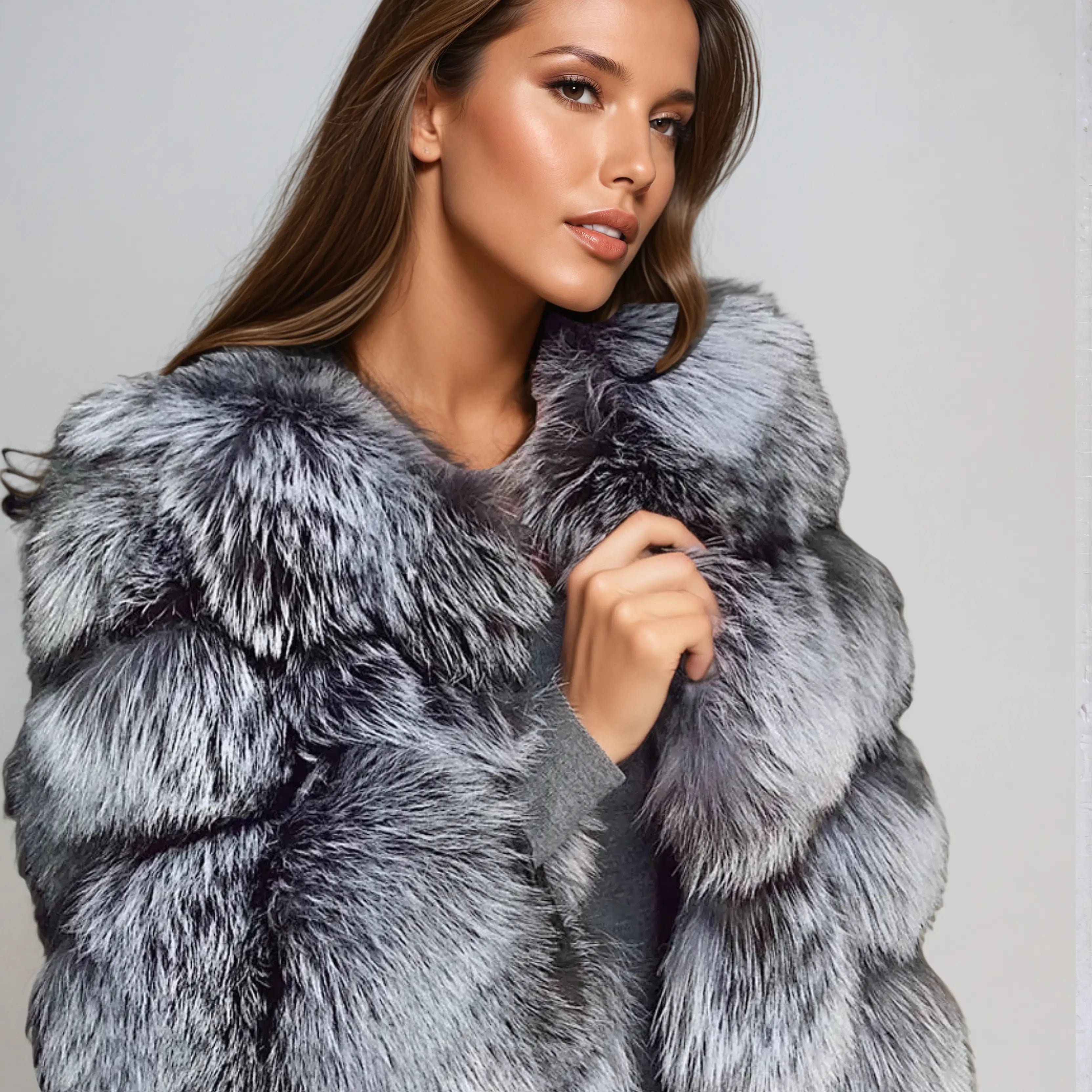 Dacy | Stilvoller Kunstfell-Jacke