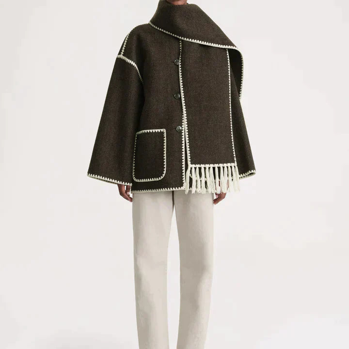 Luxe Jacke mit Schal